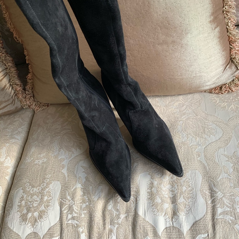 Colin Stuart suede platform boots - Picture 4 of 7